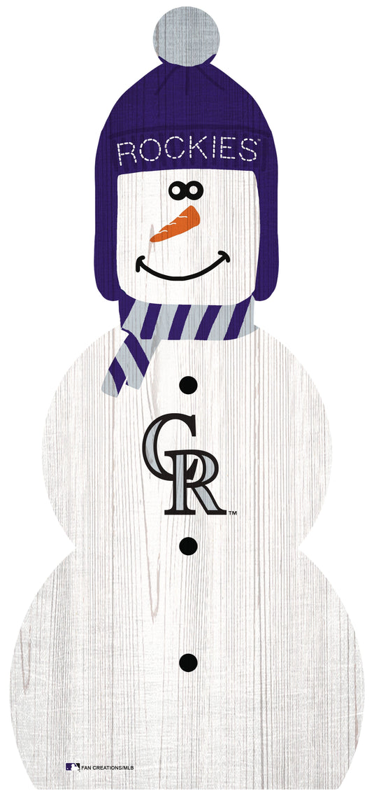 Fan Creations Holiday Home Decor Colorado Rockies Snowman 31in Leaner