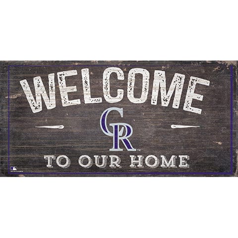 Fan Creations 6x12 Horizontal Colorado Rockies Welcome Home Sign