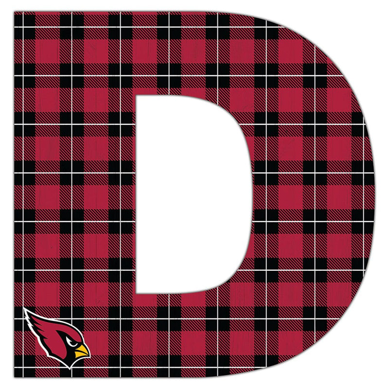 Load image into Gallery viewer, Fan Creations 24&quot; Wall Art D Arizona Cardinals 24in Plaid Pattern Letter
