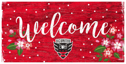 Fan Creations 6x12 Horizontal D.C. United Welcome Floral 6x12 Sign
