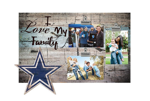 Fan Creations Desktop Stand Dallas Cowboys I Love My Family 11x19 Clip Frame
