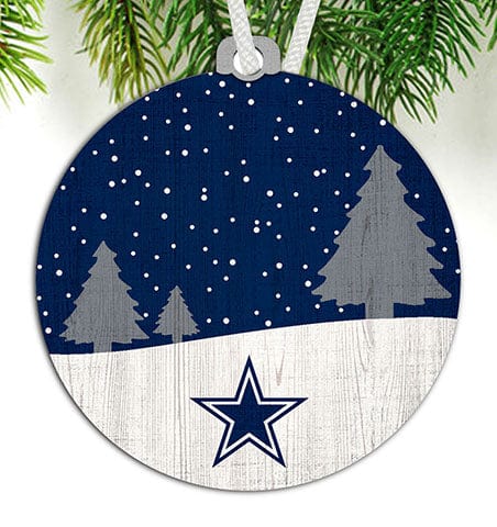 Fan Creations Ornament Dallas Cowboys Snow Scene Ornament