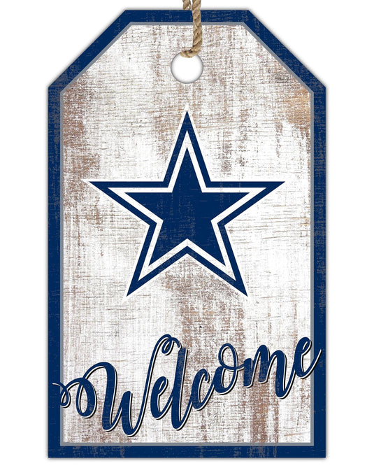 Fan Creations Holiday Home Decor Dallas Cowboys Welcome 11x19 Tag