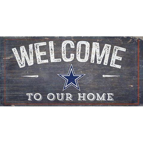 Fan Creations 6x12 Horizontal Dallas Cowboys Welcome Distressed 6 x 12