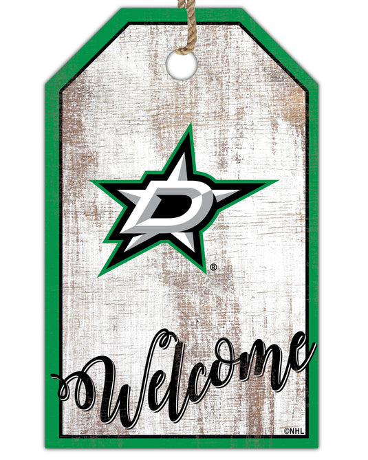 Fan Creations Holiday Home Decor Dallas Stars Welcome 11x19 Tag