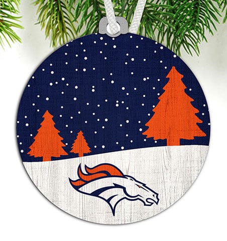 Fan Creations Ornament Denver Broncos Snow Scene Ornament