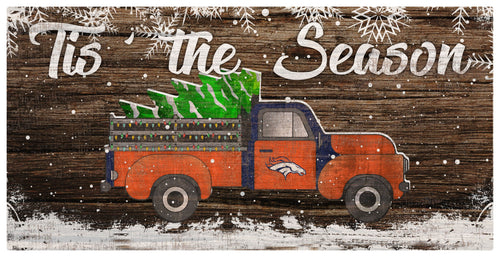 Fan Creations Holiday Home Decor Denver Broncos Tis The Season 6x12