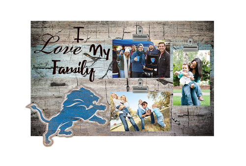 Fan Creations Desktop Stand Detroit Lions I Love My Family 11x19 Clip Frame