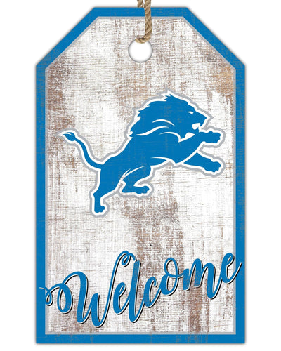 Fan Creations Holiday Home Decor Detroit Lions Welcome 11x19 Tag