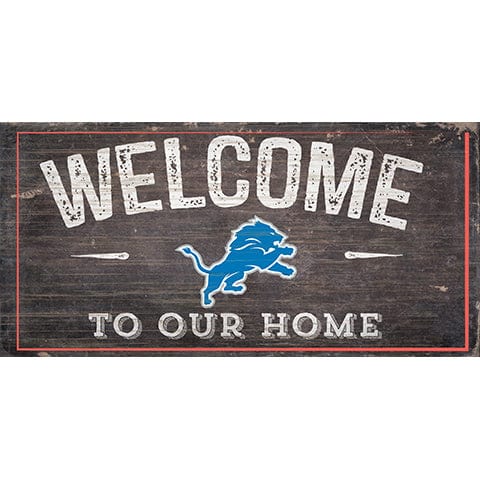 Fan Creations 6x12 Horizontal Detroit Lions Welcome Distressed 6 x 12