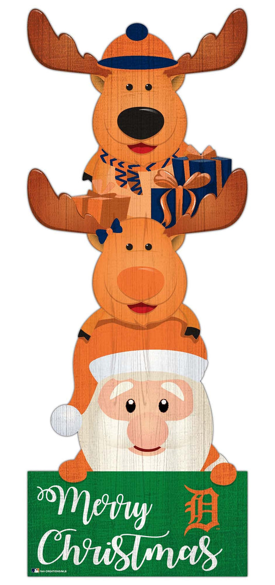 Fan Creations Holiday Home Decor Detroit Tigers Santa Stack 31in Leaner
