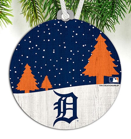 Fan Creations Ornament Detroit Tigers Snow Scene Ornament