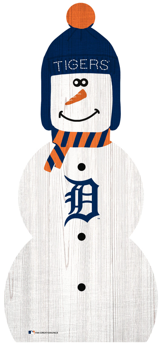 Fan Creations Holiday Home Decor Detroit Tigers Snowman 31in Leaner