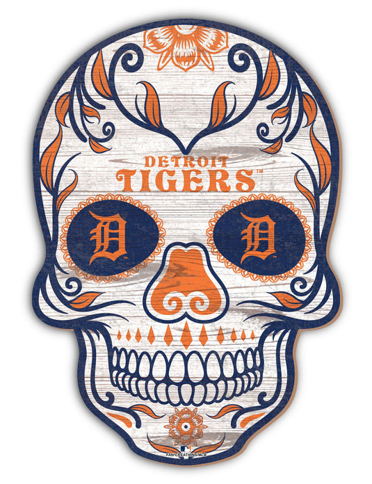 Fan Creations Holiday Home Decor Detroit Tigers Sugar Skull 12in