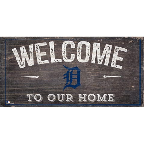 Fan Creations 6x12 Horizontal Detroit Tigers Welcome Distressed Sign