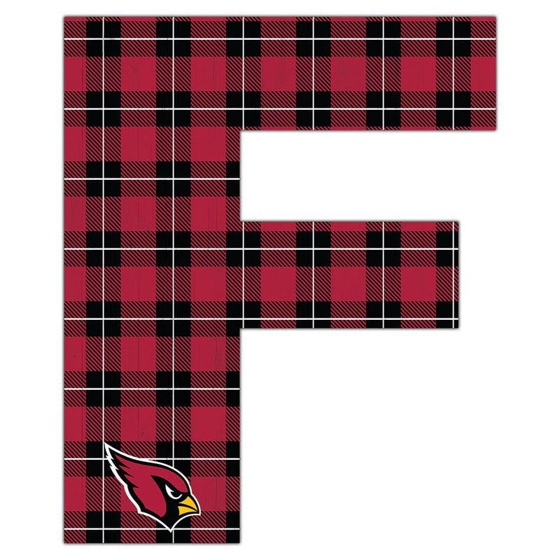 Load image into Gallery viewer, Fan Creations 24&quot; Wall Art F Arizona Cardinals 24in Plaid Pattern Letter
