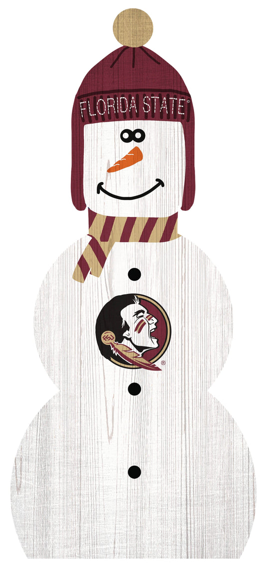 Fan Creations Holiday Home Decor Florida State Snowman 31in Leaner
