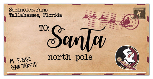 Fan Creations Holiday Home Decor Florida State To Santa 6x12