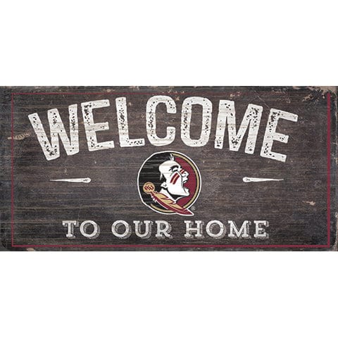 Fan Creations 6x12 Horizontal Florida State University Welcome Distressed 6 x 12