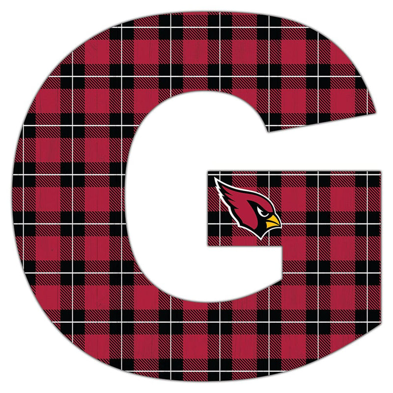 Load image into Gallery viewer, Fan Creations 24&quot; Wall Art G Arizona Cardinals 24in Plaid Pattern Letter
