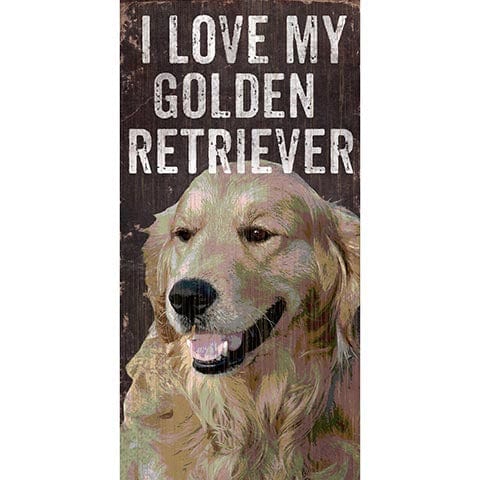 Fan Creations 6x12 Pet Golden Retriever I Love My Dog 6x12