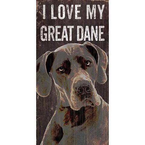Fan Creations 6x12 Pet Great Dane I Love My Dog 6x12