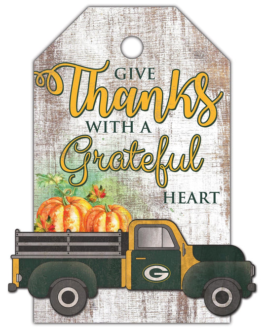 Fan Creations Holiday Home Decor Green Bay Packers Gift Tag and Truck 11x19