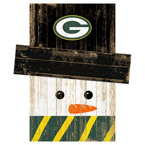 Fan Creations Large Holiday Head Green Bay Packers Snowman Head