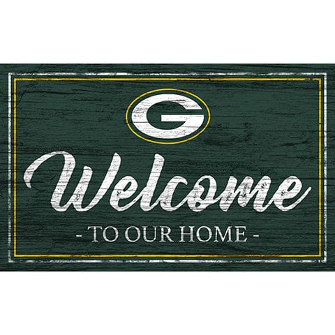 Fan Creations 11x19 Green Bay Packers Team Color Welcome 11x19 Sign