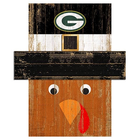 Fan Creations Large Holiday Head Green Bay Packers Turkey Head