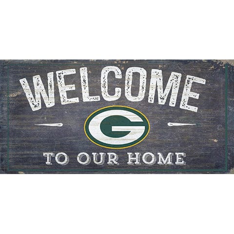 Fan Creations 6x12 Horizontal Green Bay Packers Welcome Distressed 6 x 12