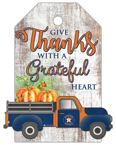 Fan Creations Holiday Home Decor Houston Astros Gift Tag and Truck 11x19