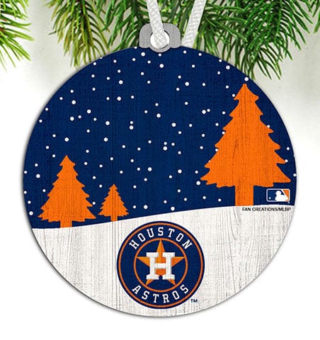 Fan Creations Ornament Houston Astros Snow Scene Ornament