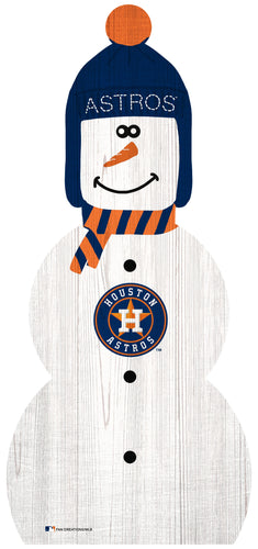 Fan Creations Holiday Home Decor Houston Astros Snowman 31in Leaner
