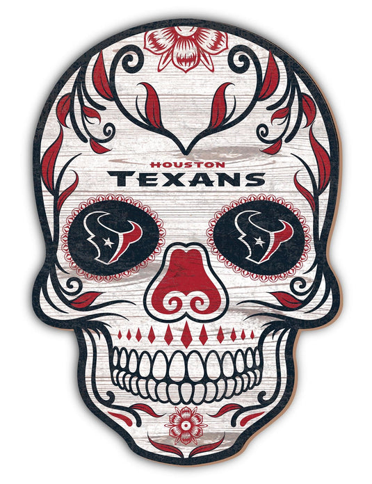 Fan Creations Holiday Home Decor Houston Texans Sugar Skull 12in