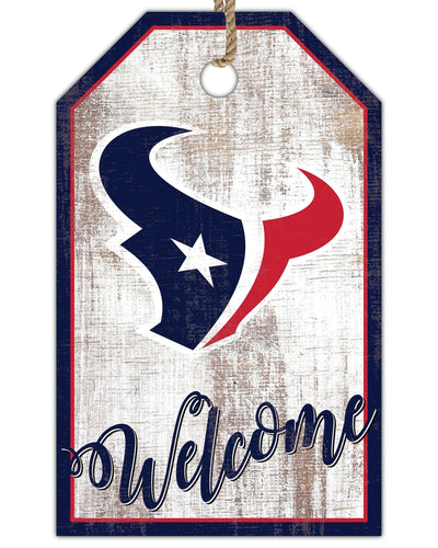 Fan Creations Holiday Home Decor Houston Texans Welcome 11x19 Tag