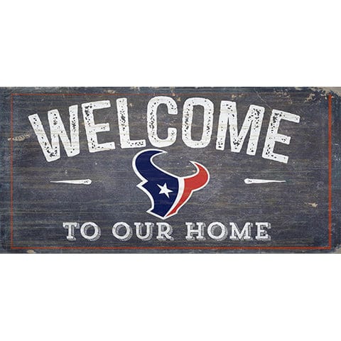 Fan Creations 6x12 Horizontal Houston Texans Welcome Distressed 6 x 12