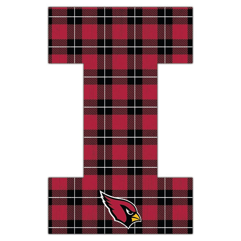 Load image into Gallery viewer, Fan Creations 24&quot; Wall Art I Arizona Cardinals 24in Plaid Pattern Letter
