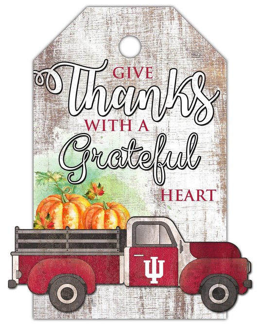 Fan Creations Holiday Home Decor Indiana Gift Tag and Truck 11x19