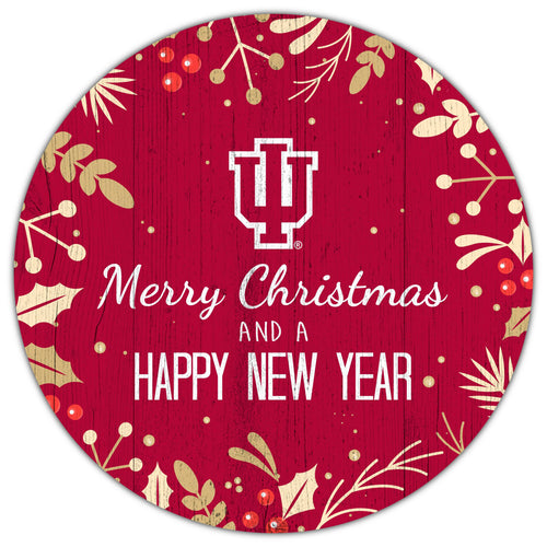 Fan Creations Holiday Home Decor Indiana Merry Christmas & Happy New Years 12in Circle