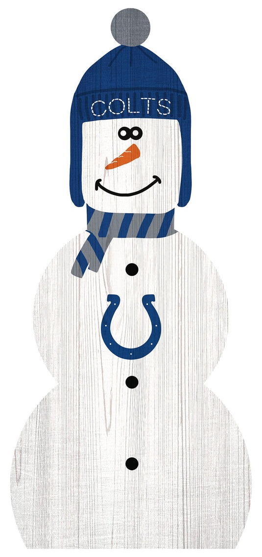 Fan Creations Holiday Home Decor Indianapolis Colts Snowman 31in Leaner