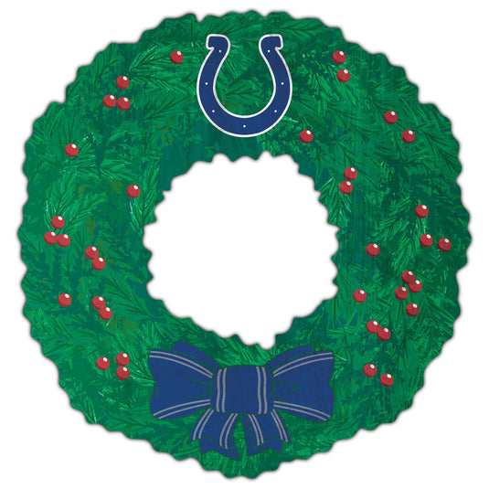 Fan Creations Holiday Home Decor Indianapolis Colts Team Wreath 16in
