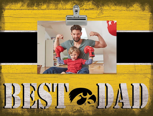 Fan Creations Desktop Stand Iowa Best Dad With Stripe Clip Frame