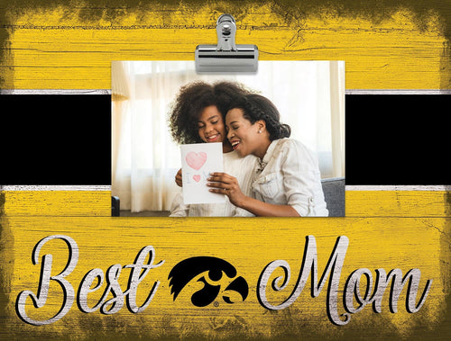 Fan Creations Desktop Stand Iowa Best Mom With Stripe Clip Frame