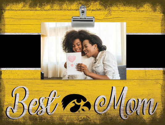 Fan Creations Desktop Stand Iowa Best Mom With Stripe Clip Frame
