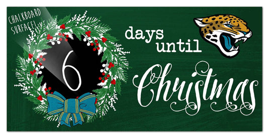 Fan Creations Holiday Home Decor Jacksonville Jaguars Chalk Christmas Countdown 6x12