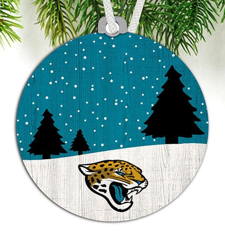 Fan Creations Ornament Jacksonville Jaguars Snow Scene Ornament