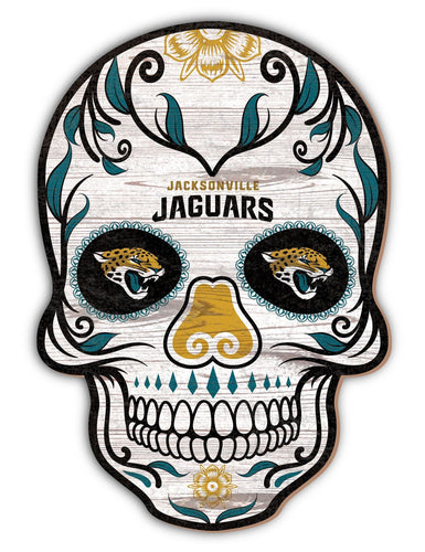 Fan Creations Holiday Home Decor Jacksonville Jaguars Sugar Skull 12in