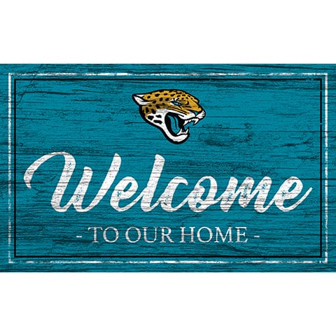 Fan Creations 11x19 Jacksonville Jaguars Team Color Welcome 11x19 Sign