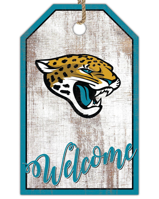 Fan Creations Holiday Home Decor Jacksonville Jaguars Welcome 11x19 Tag